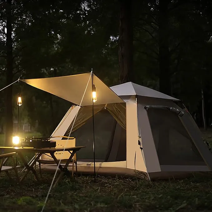 Pop Up Tents for Camping, 2/3/4 Person Camping Tents with Quick Setup Folding Pop Up Tent | Backpacking Tent for Hiking, Travel, or Beach | Inflatable Tents for Camping | Waterproof Tent for Beach