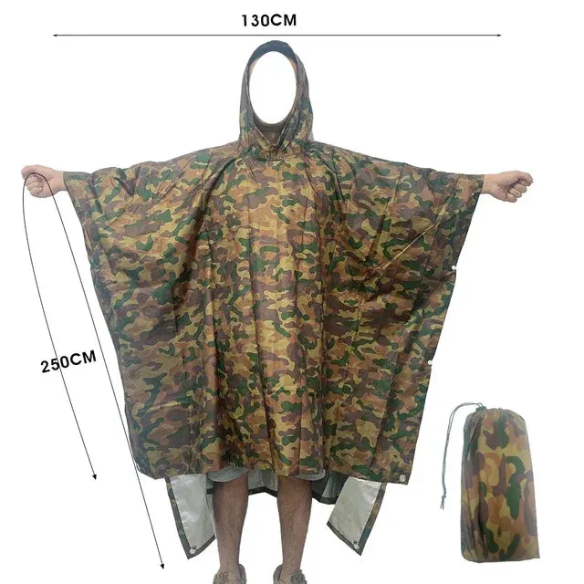 Portable 3 In 1Hiking Camping Poncho