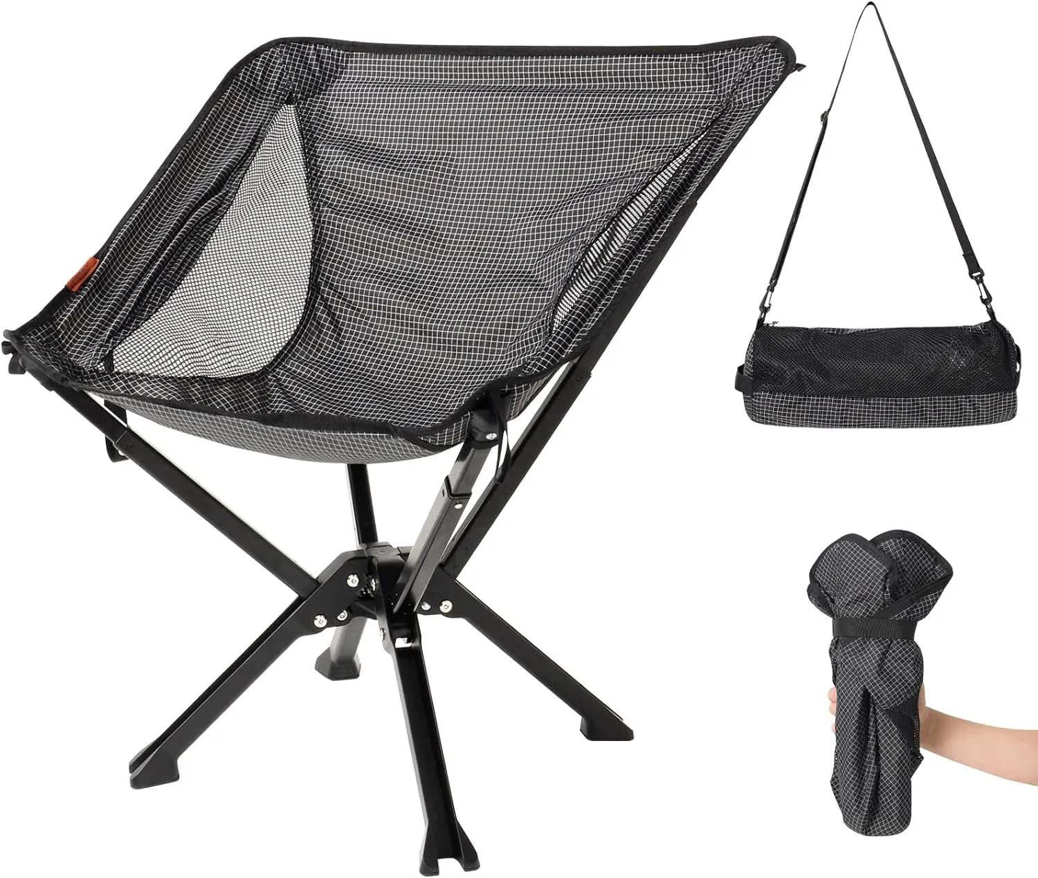 Portable Chair with Carry Bag - Durable and Ultra-Light Folding Chair for Camping - Supports 300 Lbs - Perfect for Outdoor Adventures