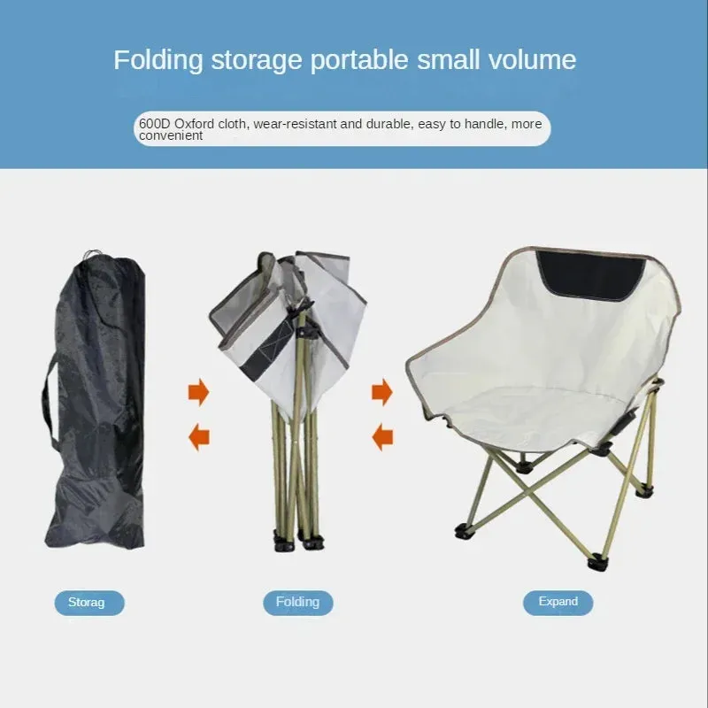 Portable Ultralight Moon Chair Outdoor Folding Chair
