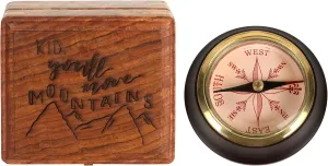 PORTHO Wooden Pocket Compass with Custom Wooden Box, Directional Magnetic LOTR Compass, Gifts for Graduation, Navigation, Camping, Hiking, Travel