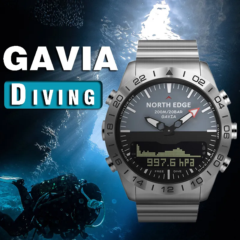 Premium Military Dive Watch for Men – 200M Waterproof, Altimeter, Compass, Barometer, Digital Clock, Thermometer, Pedometer, Stopwatch, Countdown Timer, EL Backlight