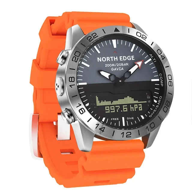 Premium Military Dive Watch for Men – 200M Waterproof, Altimeter, Compass, Barometer, Digital Clock, Thermometer, Pedometer, Stopwatch, Countdown Timer, EL Backlight