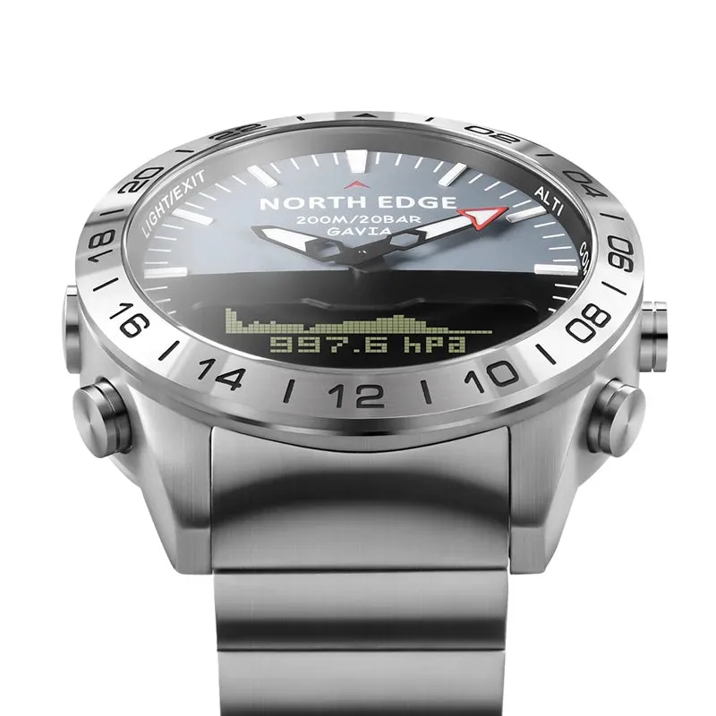 Premium Military Dive Watch for Men – 200M Waterproof, Altimeter, Compass, Barometer, Digital Clock, Thermometer, Pedometer, Stopwatch, Countdown Timer, EL Backlight