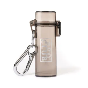 Pro Club Waterproof Lighter Case Keychain - Tinted case, Silver Logo
