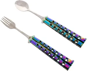 P.S Butterfly Fork and Spoon Set for Hunting, Camping and Hiking Purposes.