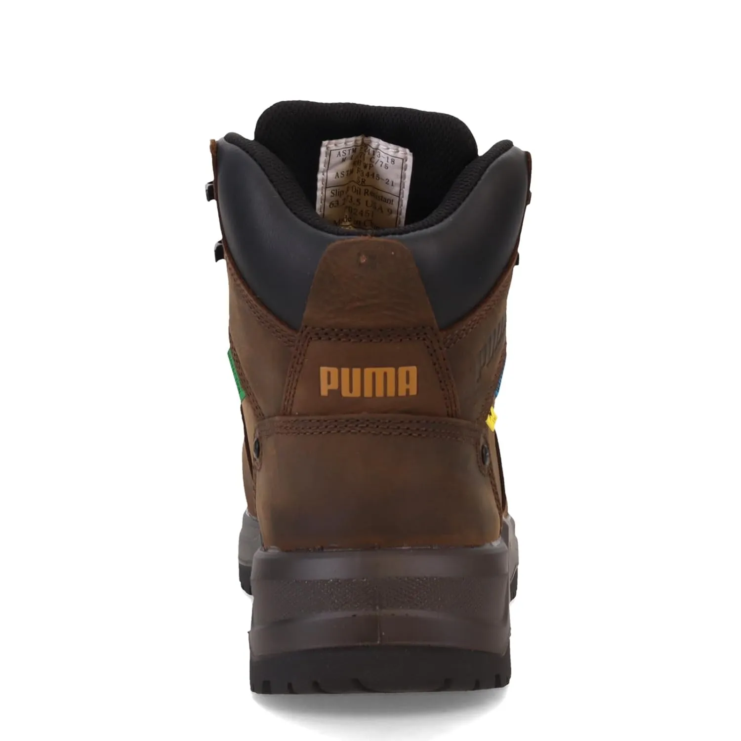 PUMA Men's Granite 6" Metatarsal Guard Composite Toe Industrial Boot, Brown, 9