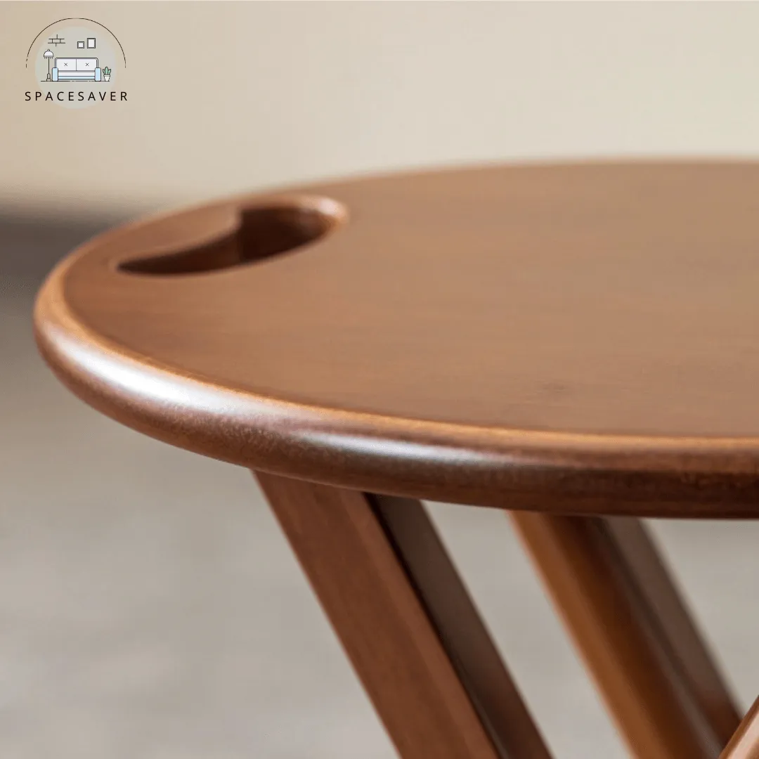 Pure solid wood folding round stool/high stool/bar stool