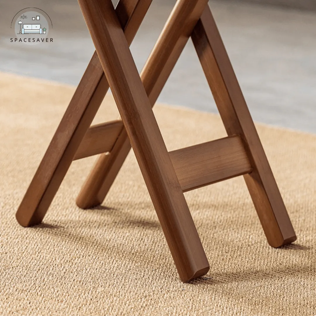 Pure solid wood folding round stool/high stool/bar stool