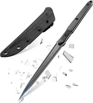 PURPLEBIRD Fixed Blade Knife with Kydex Sheath, 440C Stainless Steel Outdoor Knife with Aerospace Aluminum Handle, for EDC Survival Camping Hunting, Christmas Birthday Gift for Men