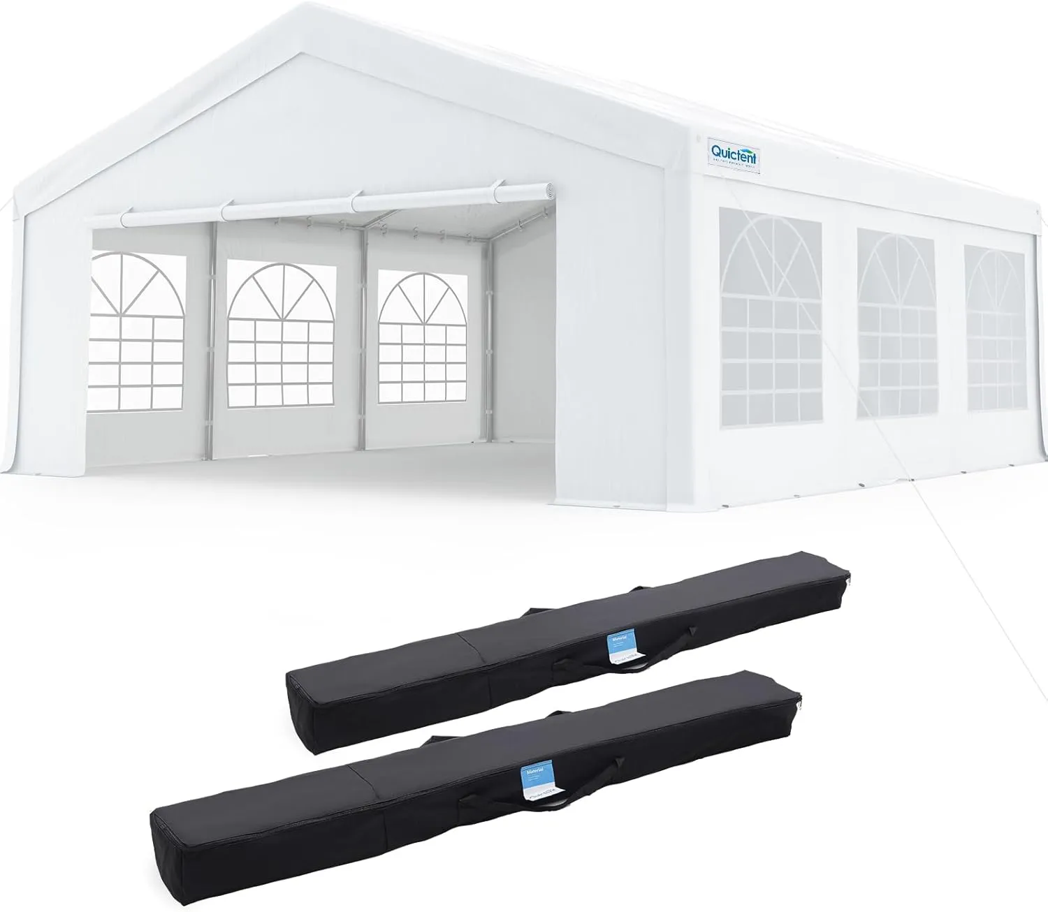 Quictent Party Tent Heavy Duty Outdoor Canopy Tent Wedding Event Shelter BBQ Wedding Tents for Parties with Storage Bags (20'x20')