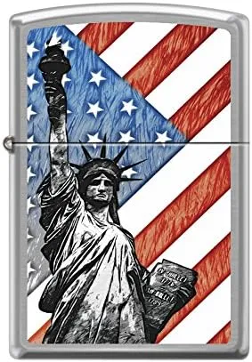 "Statue of Liberty with Flag" Zippo Lighter