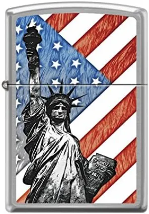 "Statue of Liberty with Flag" Zippo Lighter