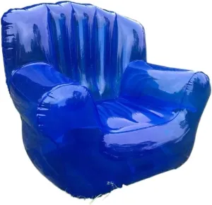 Recliner Single Inflatable Sofa Outdoor Camping Transparent Sofa Adult Double Thickened Leisure Portable Folding Air Chair Portable (Color : 102X102X74CM-02)
