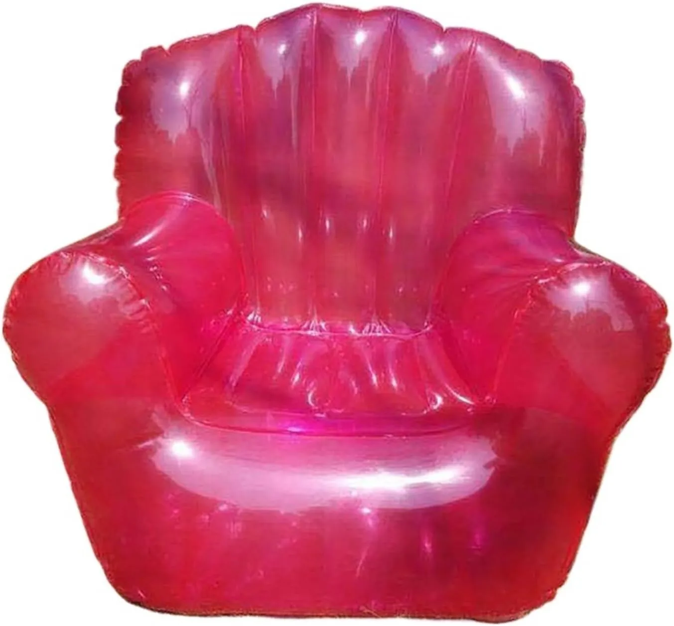 Recliner Single Inflatable Sofa Outdoor Camping Transparent Sofa Adult Double Thickened Leisure Portable Folding Air Chair Portable (Color : 102X102X74CM-02)