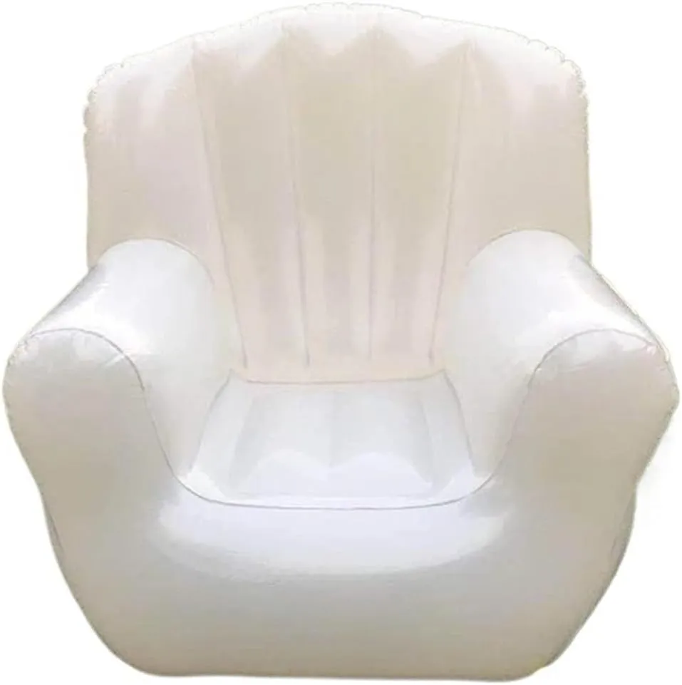 Recliner Single Inflatable Sofa Outdoor Camping Transparent Sofa Adult Double Thickened Leisure Portable Folding Air Chair Portable (Color : 102X102X74CM)