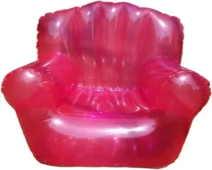 Recliner Single Inflatable Sofa Outdoor Camping Transparent Sofa Adult Double Thickened Leisure Portable Folding Air Chair Portable (Color : 102X102X74CM)
