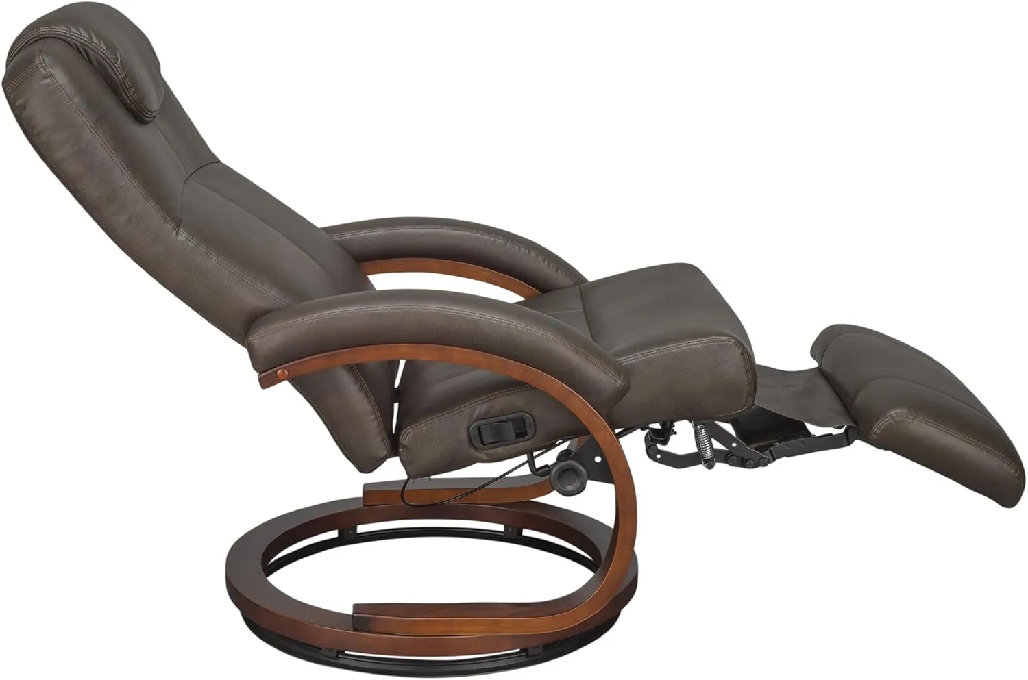 RecPro Charles 28" RV Euro Chair Recliner Modern Design RV Furniture (1, Chestnut)