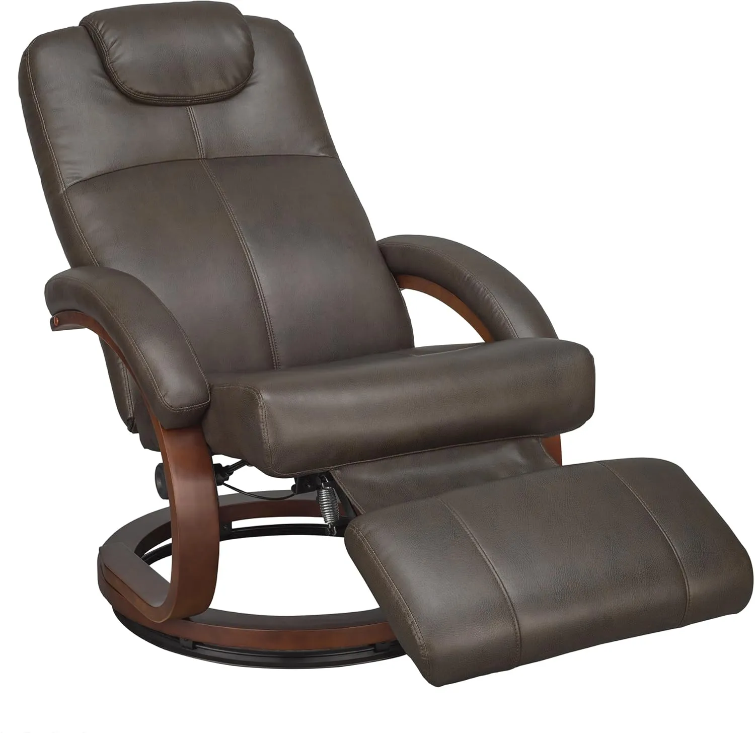 RecPro Charles 28" RV Euro Chair Recliner Modern Design RV Furniture (1, Chestnut)