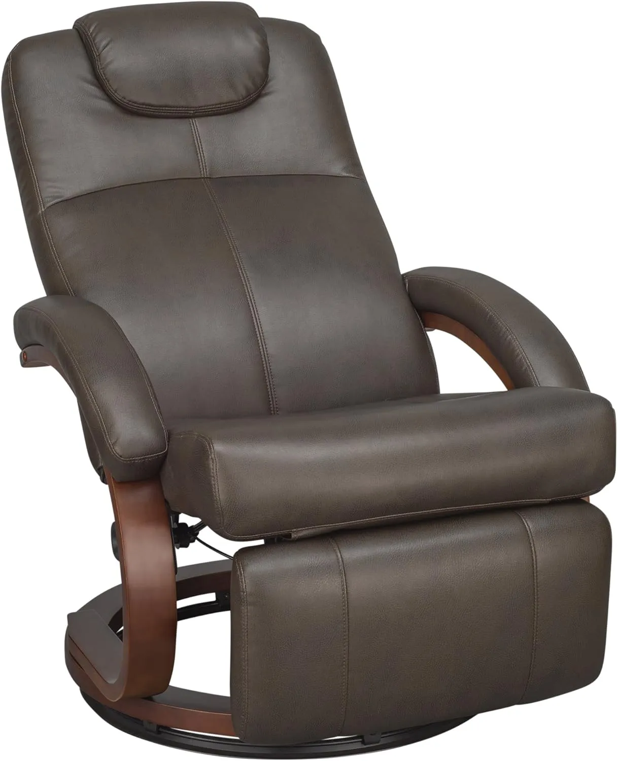 RecPro Charles 28" RV Euro Chair Recliner Modern Design RV Furniture (1, Chestnut)