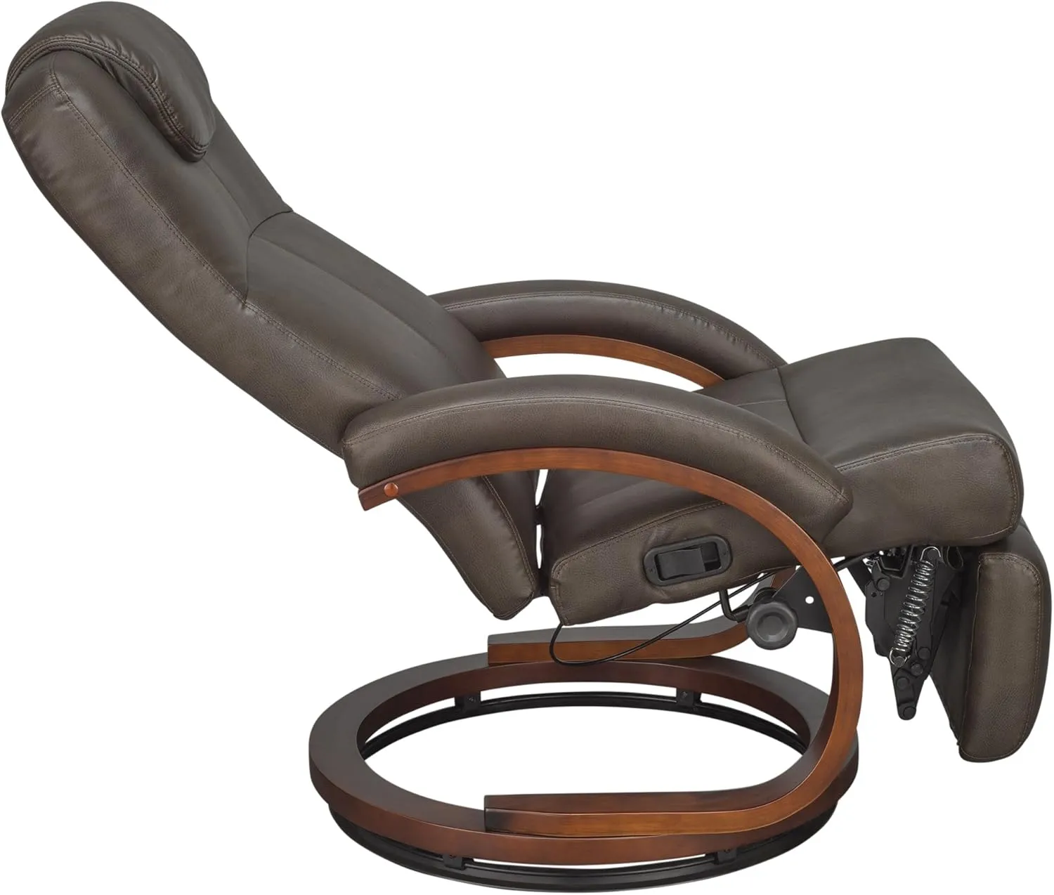 RecPro Charles 28" RV Euro Chair Recliner Modern Design RV Furniture (1, Chestnut)