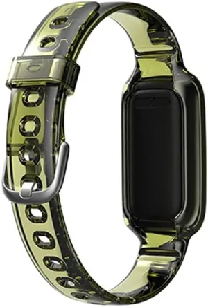 Replacement Bracelet Compatible with Fitbit Luxe,Soft TPU Fashion Sports Thin Wristband Adjustable 5.5-8.1 inch Waterproof Watch Band for Women Men - Yellow