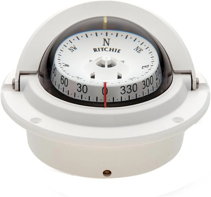 Ritchie F-83W Voyager Compass - Flush Mount - White