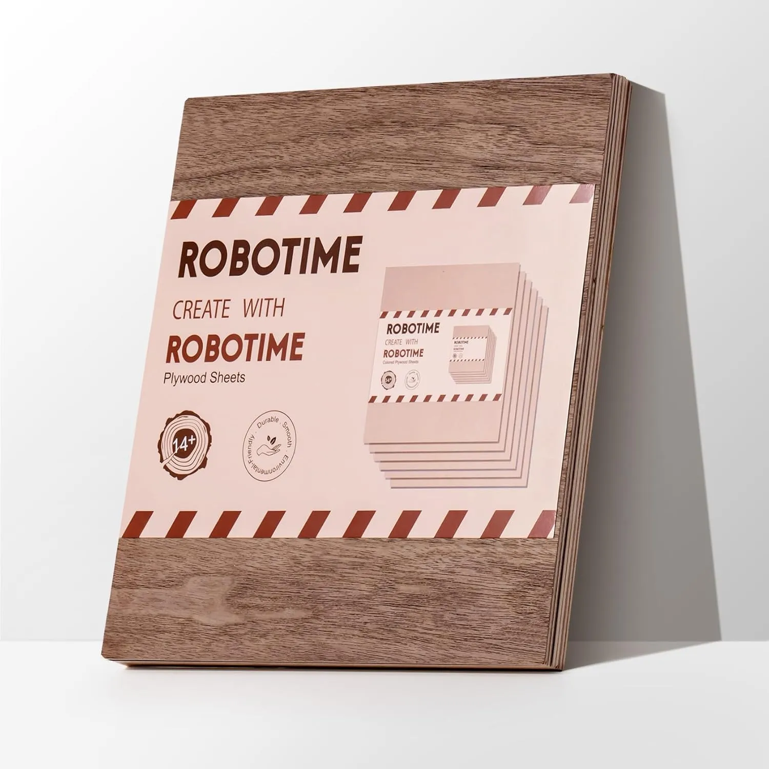 ROBOTIME 6-Pack Laser Wood Sheets 1/8" - 12 x 12 x 1/8 Inch - Basswood 2Pcs & Walnut 2Pcs & Birch 2Pcs - 3mm Plywood Sheets for Laser Cutting, Engraving & Wood Burning (Pyrography)