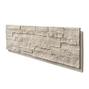 ROOMTEC 1-Pack Faux Stone Wall Covering Panels for Interior and Exterior Decor, PU Stone Veneer Exterior, Exterior Siding Panels for DIY Home Improvement Projects, 46.46" x 12.99"