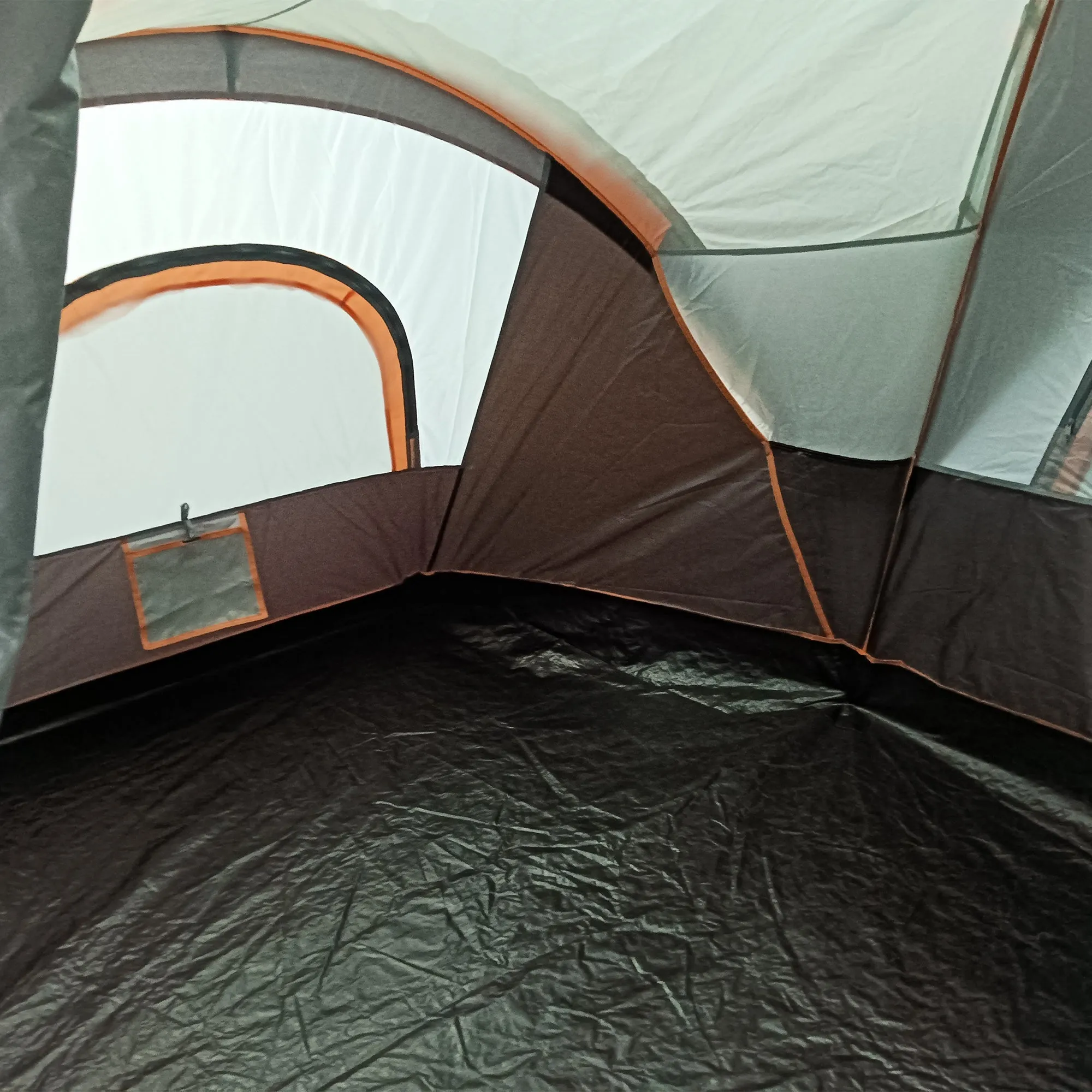 Rootz Camping Tent for 5-6 People - Family Tent - 3 Season Tents - UV Resistant - 455cm x 220cm x 180cm - Grey / Black with Carrying Bag