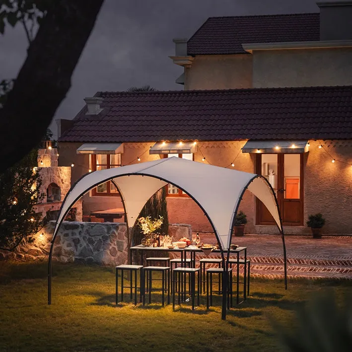 Rootz Family Tent - Camping Pavilion - Outdoor Shelter - 70% PVC Coating - Durable - 334cm x 256cm x 334cm - Lightweight Metal Frame
