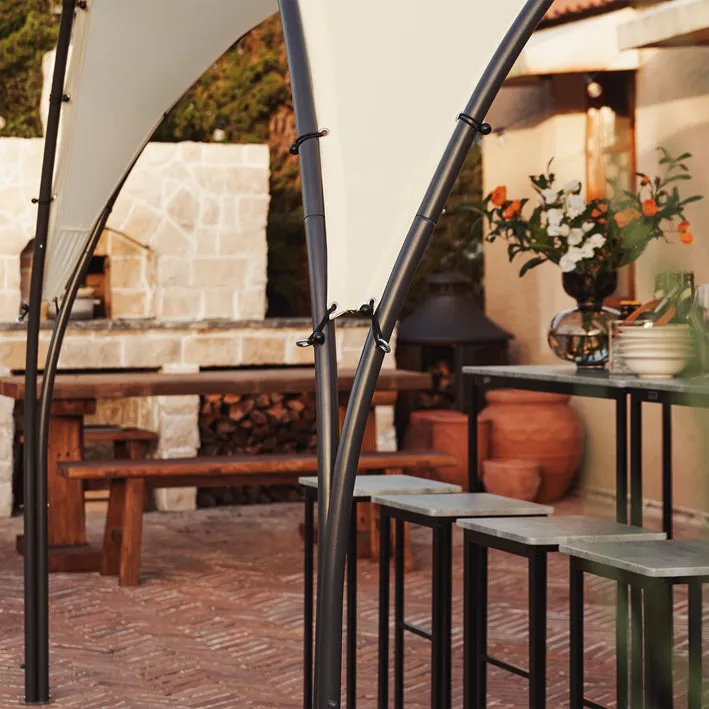 Rootz Family Tent - Camping Pavilion - Outdoor Shelter - 70% PVC Coating - Durable - 334cm x 256cm x 334cm - Lightweight Metal Frame