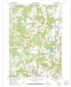 Rosholt WI topo map, 1:24000 Scale, 7.5 X 7.5 Minute, Historical, 1969, Updated 1990, 27.29 x 22.54 in