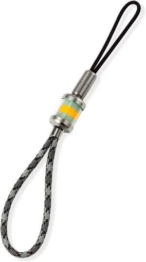 RovyVon Ti Firefly Pro EDC Titanium Bead, Handcrafted Knife Lanyards Pendant for Pocket Gadget/Outdoor Gear/Wallet/Survival Key-Chain(Blue/Orange/Blue)