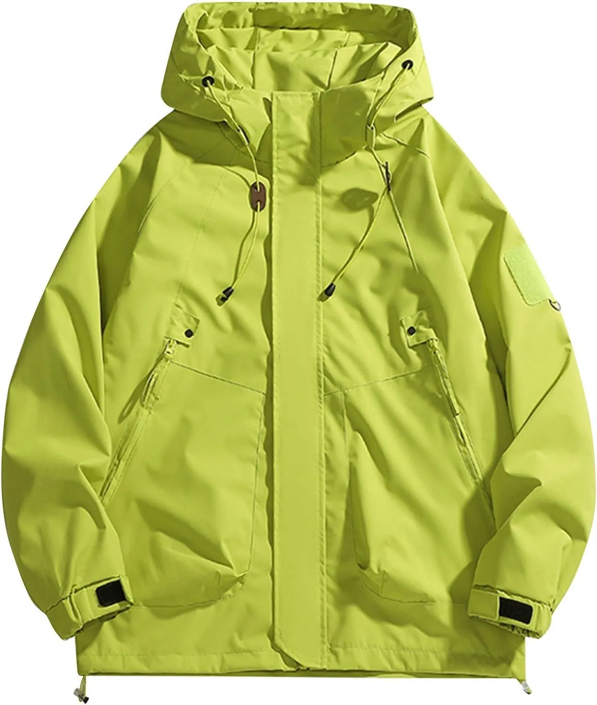 RTRDE Men's Camping Jackets Waterproof Windbreaker Rain Jacket Lightweight Proof Raincoat with Hood for Outdoor, M-3XL
