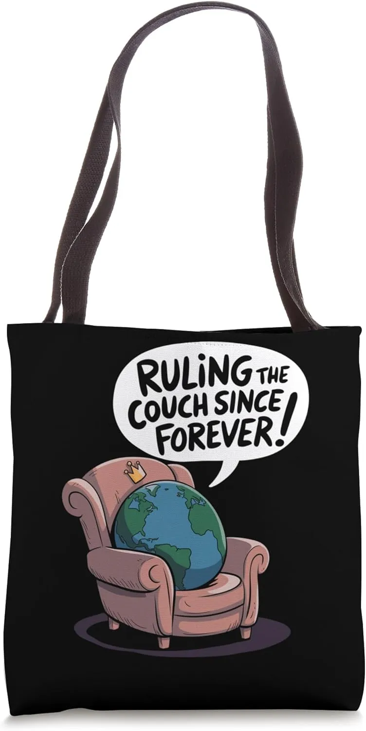 Ruling The Couch Earth Design Tote Bag