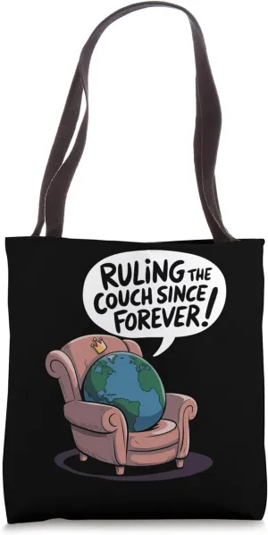 Ruling The Couch Earth Design Tote Bag