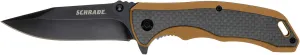 Schrade 3.3" Frontier Ultraglide Folder Knife with 3CR13 Steel Black Oxide Blade & G10 Scale Handle with Finger Flipper and Pocket Clip for Outdoor Survival, Camping and Everyday Tasks