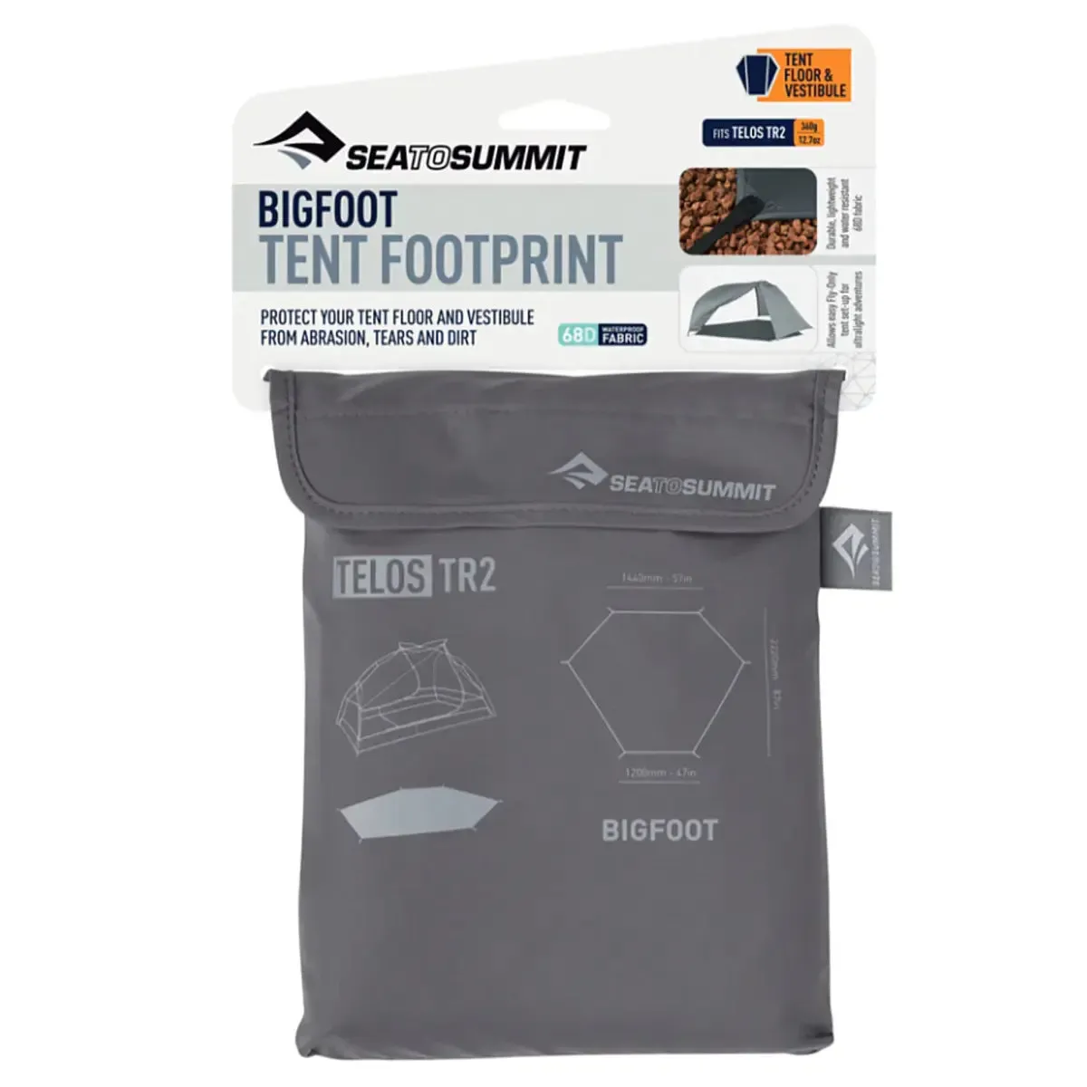 Sea To Summit Telos TR2 Bigfoot Tent Footprint - Grey