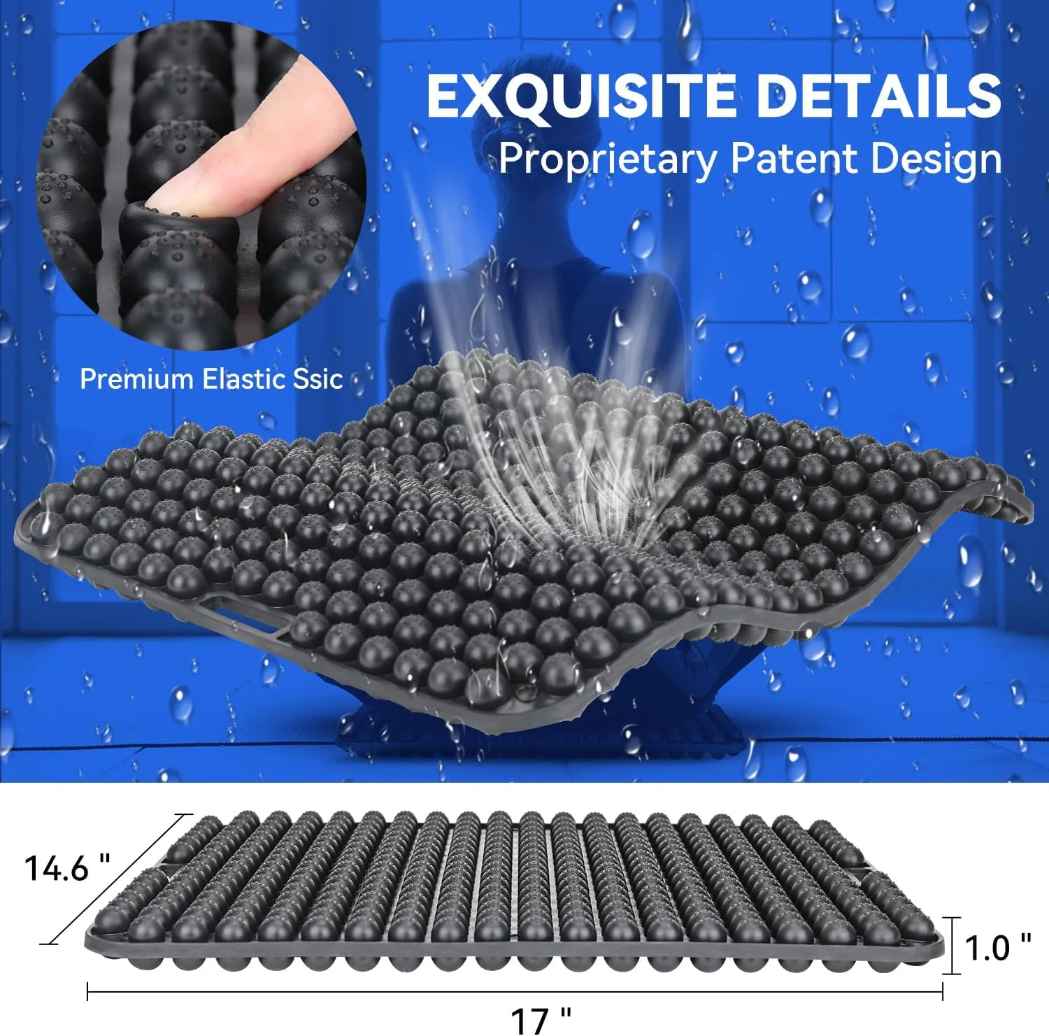 Seat Cushion for Long Sitting Hours on Office & Home Chair, with 3D Non-Slip for Office Chair Cushions, Car Seats, Airplane Seat, Wheelchair Cushion, Outdoors Seat, Long Trips