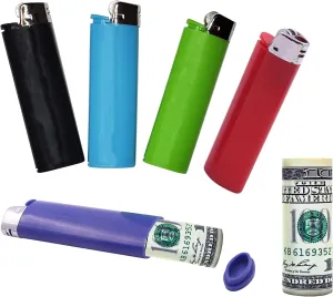 SECRET STASH Fake Lighter Diversion Safe - Hidden Compartments for Cash Jewelry Pills | Storage Box Discreet Hide Money Small Container Store Valuables in Plain Sight Safes Pill Hiding Light (2)