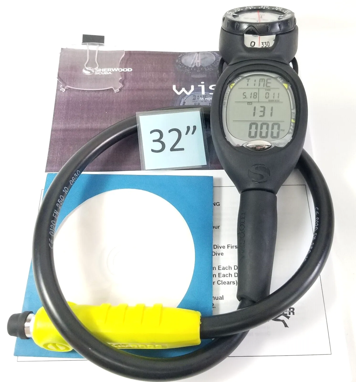 Sherwood WISDOM 2 Air Integrated Scuba Dive Air & Nitrox Computer   Compass