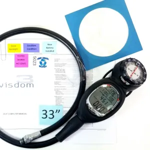 Sherwood WISDOM 3 Air Integrated Scuba Dive Air & Nitrox Computer   Compass