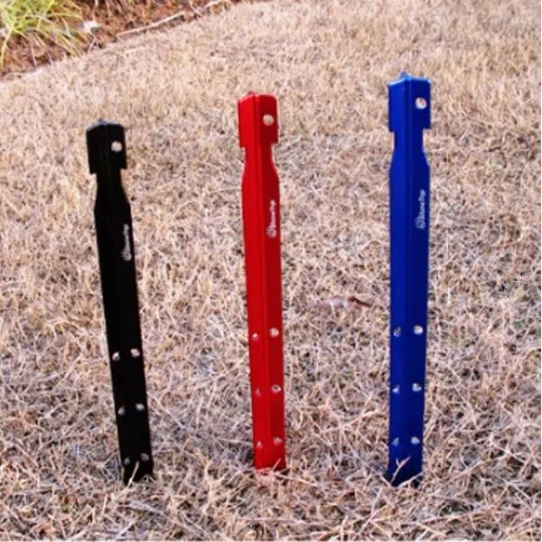 ShineTrip 25cm Triangular Aluminum Alloy Tent Peg Tent Stake Camping Beach Ground Accessories Equipment Red