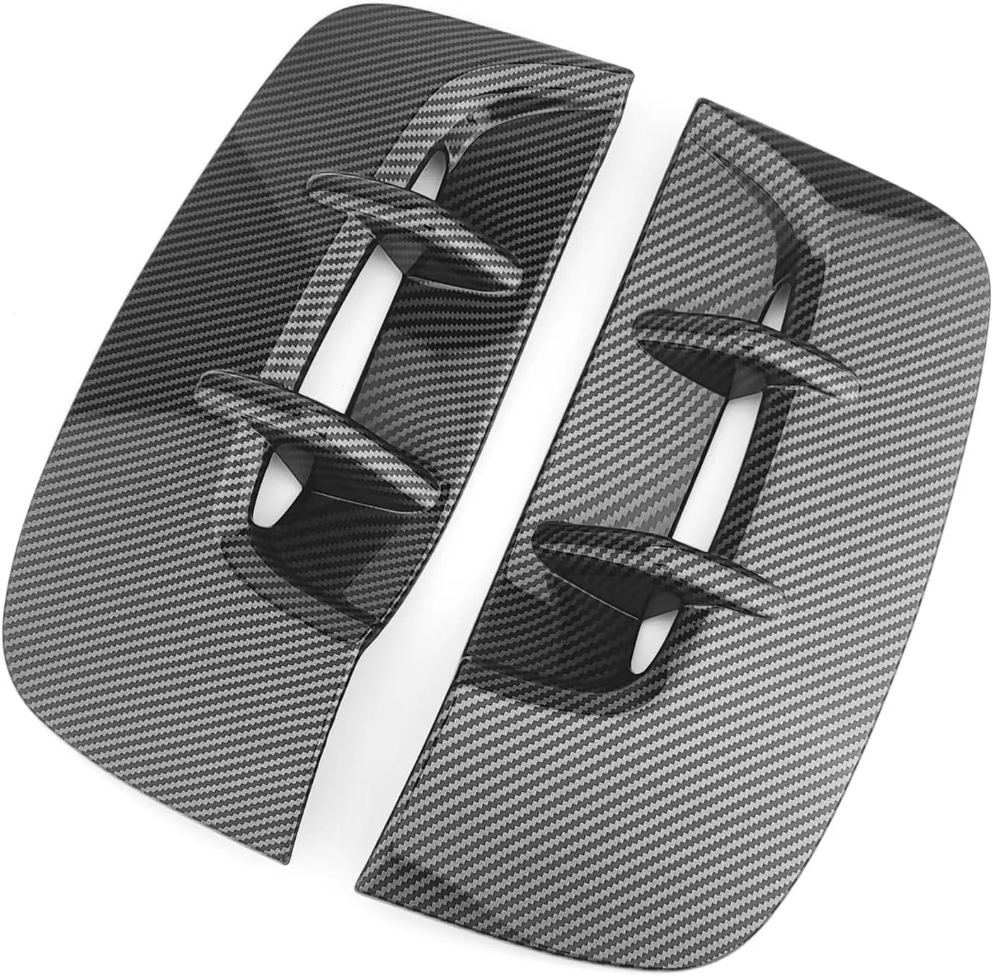 Side Fender Vent Cover Car Front Side Fender Air Vent Outlet Cover Compatible with Kia Stinger Accessories (Carbon Fiber Style Vent Cover)