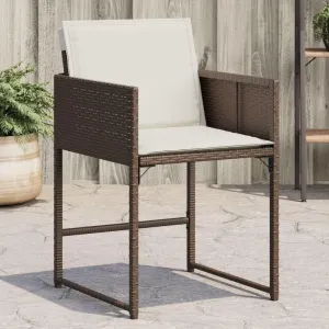 Sillas De Comedor Beach Chair Dining Chairs Sillas De Patio - Patio Chairs with Cushions 4 pcs Brown Poly Rattan for Outside Park Beaches Campsites