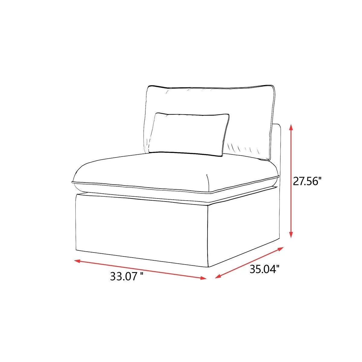 Simon Armless Chair