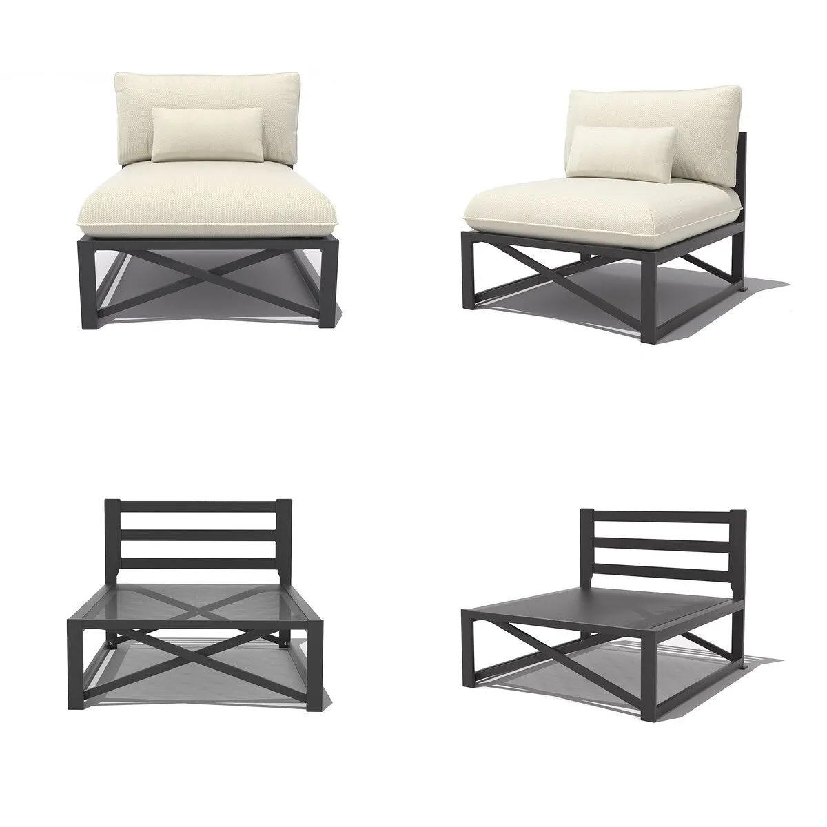 Simon Armless Chair