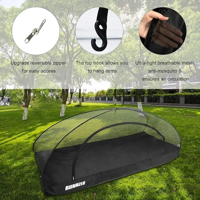 Single Pop up Portable Mosquito Camping Net Tent, Mosquito Tent for Camping Outdoor Traveling Camping for Backyard