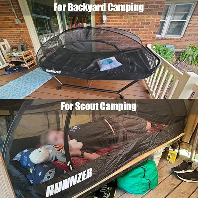 Single Pop up Portable Mosquito Camping Net Tent, Mosquito Tent for Camping Outdoor Traveling Camping for Backyard